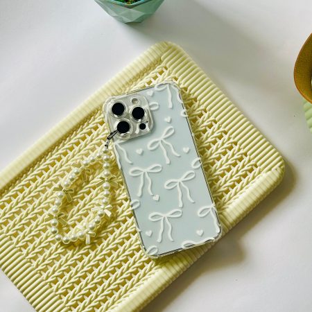 White Bow Charm Phone Case