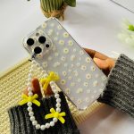 Daisy Clear Phone Case With Phone Charm